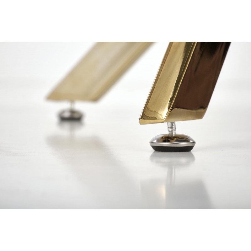 RAYMOND 2 stół, blat - biały marmur, nogi - złoty