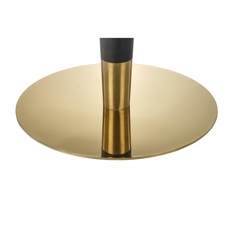 MORATA stół okrągły, biały marmur / czarny / złoty