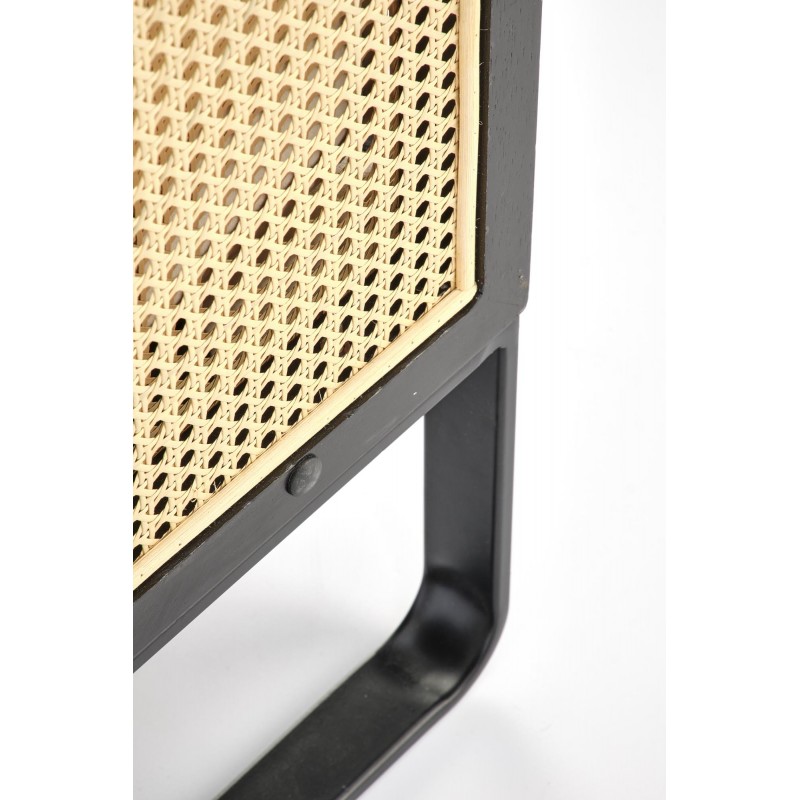 Naturalny fotel wypoczynkowy Fable czarny/naturalny