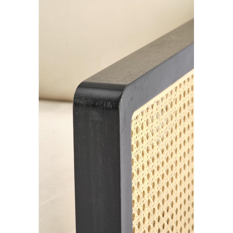 Naturalny fotel wypoczynkowy Fable czarny/naturalny