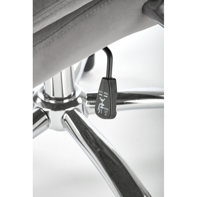 KING 2 fotel gabinetowy, tkanina popielaty