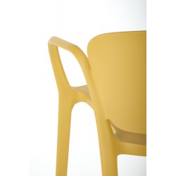 K491 krzesło plastik musztardowy