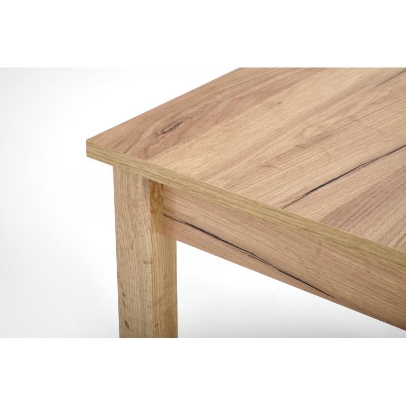 GINO stół rozkładany blat - dąb craft, nogi - dąb craft