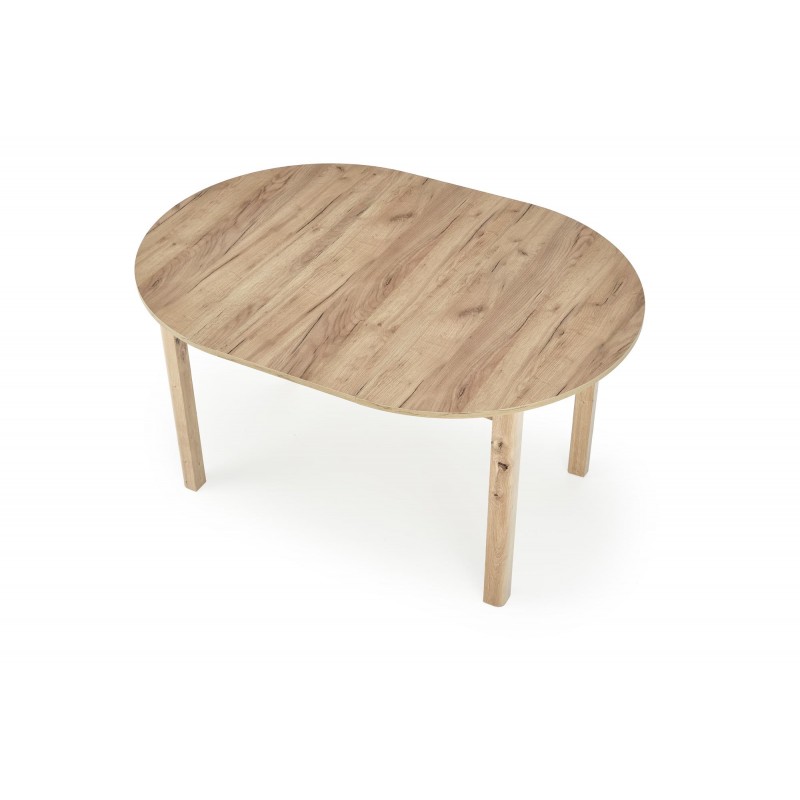 RINGO stół kolor blat dąb craft, nogi - dąb craft (102-142x102x76 cm)