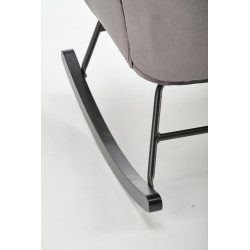 Fotel bujany Skye popielaty/czarne nogi
