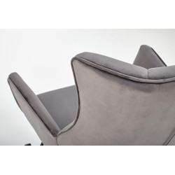 Fotel bujany Skye popielaty/czarne nogi