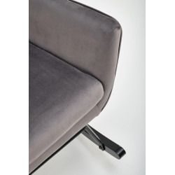 Fotel bujany Skye popielaty/czarne nogi