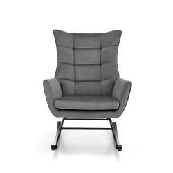 Fotel bujany Skye popielaty/czarne nogi