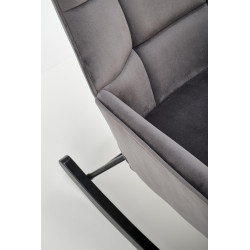Fotel bujany Skye popielaty/czarne nogi