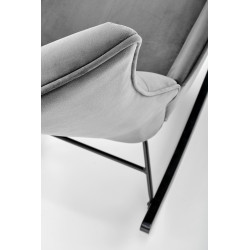 Fotel bujany Skye popielaty/czarne nogi