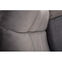 Fotel bujany Skye popielaty/czarne nogi