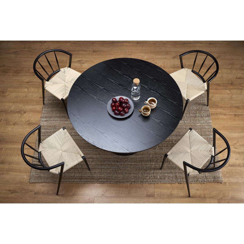 GINTER stół okrągły, czarny