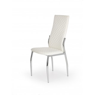 Krzesło Tapicerowane Serenity Białe Ekoskóra Halmar