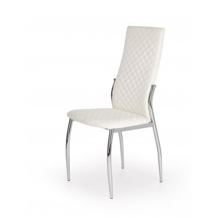 Krzesło Tapicerowane Serenity Białe Ekoskóra Halmar