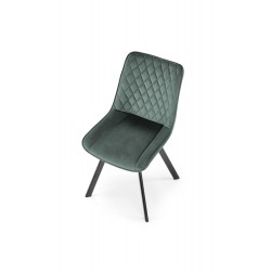 K520 krzesło nogi - czarne, siedzisko - ciemny zielony