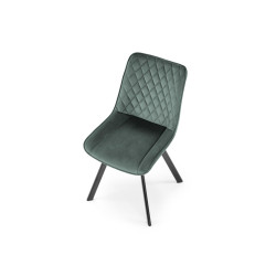 K520 krzesło nogi - czarne, siedzisko - ciemny zielony