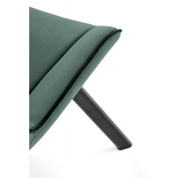 K520 krzesło nogi - czarne, siedzisko - ciemny zielony