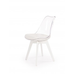 K245 krzesło bezbarwny / biały (1p 2szt)