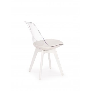 K245 krzesło bezbarwny / biały (1p 2szt)