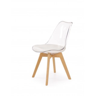 K246 krzesło bezbarwny / buk (1p 2szt)