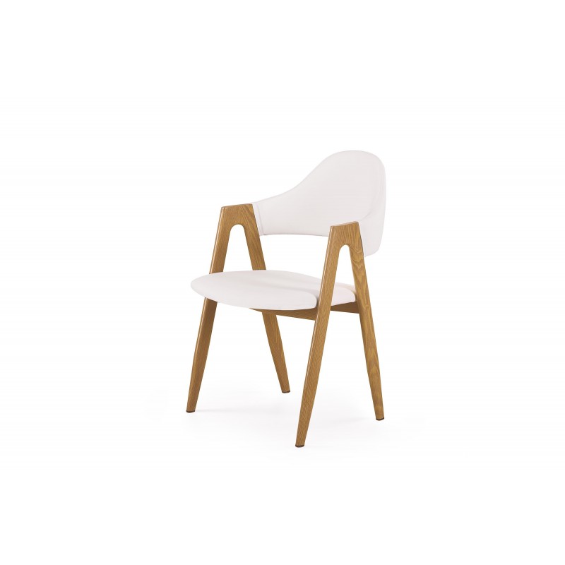 K247 krzesło biały-dąb miodowy (1p 2szt)