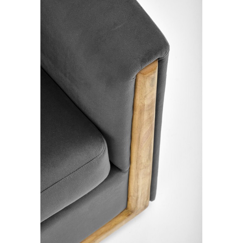 Klasyczny fotel wypoczynkowy Wind popielaty