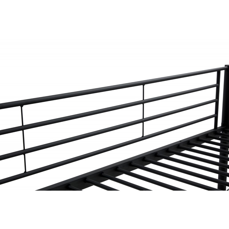 Łóżko młodzieżowe loftowe piętrowe BARI 90x200 czarne