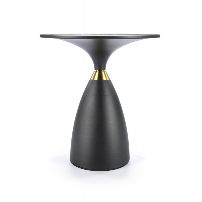 MORENA ława zielony marmur / czarny / złoty