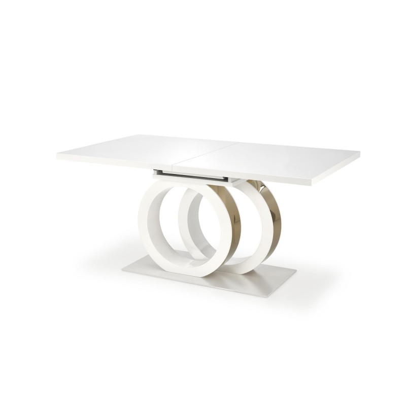 GALARDO stół rozkładany, biały / złoty