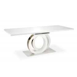 GALARDO stół rozkładany, biały / złoty