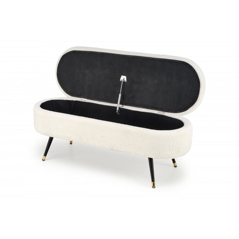 AVEIRO ławka z funkcją pojemnika, kremowy