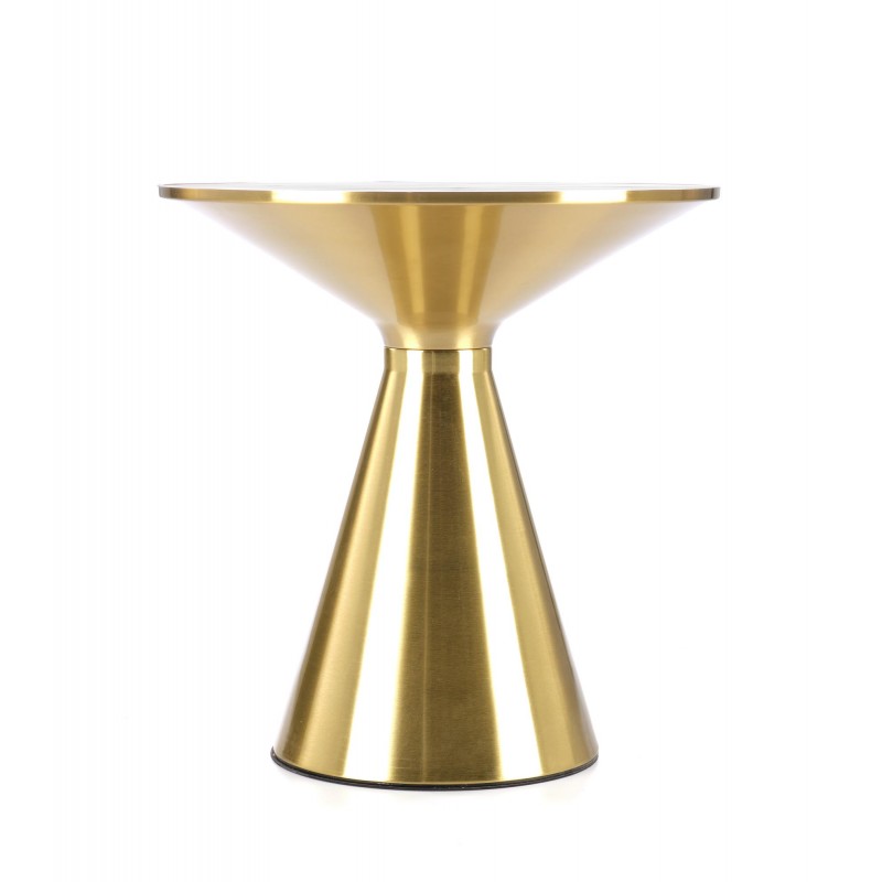 TRIBECA ława biały marmur / złoty