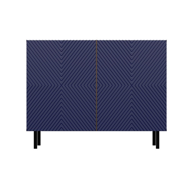 Komoda z ryflowanymi frontami Nicolla B granatowa
