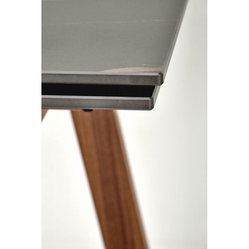 LOZANO stół rozkładany, czarny marmur / orzechowy