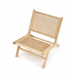 Minimalistyczny fotel wypoczynkowy Ember naturalny