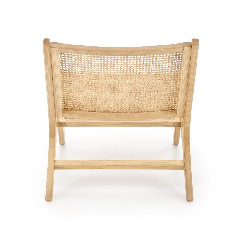 Minimalistyczny fotel wypoczynkowy Ember naturalny