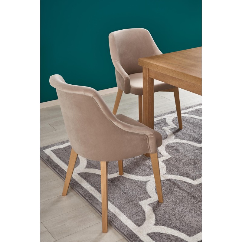 TIAGO 2 stół rozkładany 140-220/80 blat: dąb craft, nogi: dąb craft