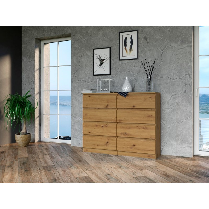 KOMODA MALWA M8 120 - DĄB ARTISAN