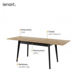 Rozkładany stół do jadalni Marmo MR-08 Lenart