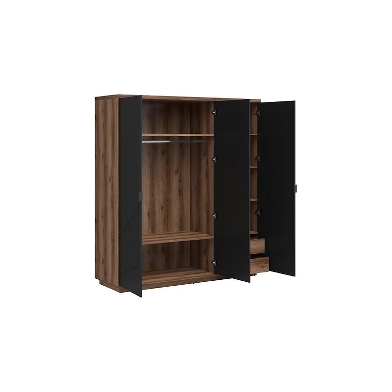 Szafa Forn Meble Black Red White dąb delano ciemny/czarny mat