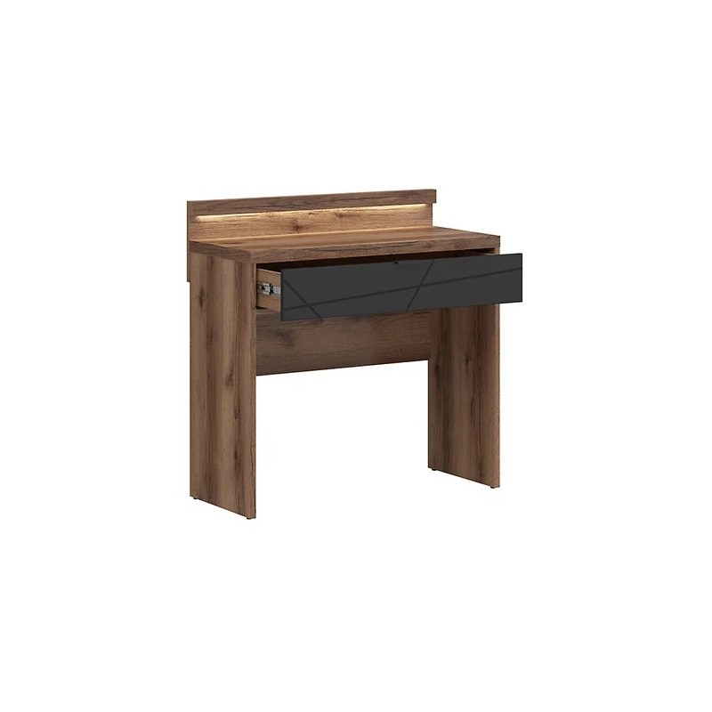 Toaletka z oświetleniem Forn Meble Black Red White dąb delano