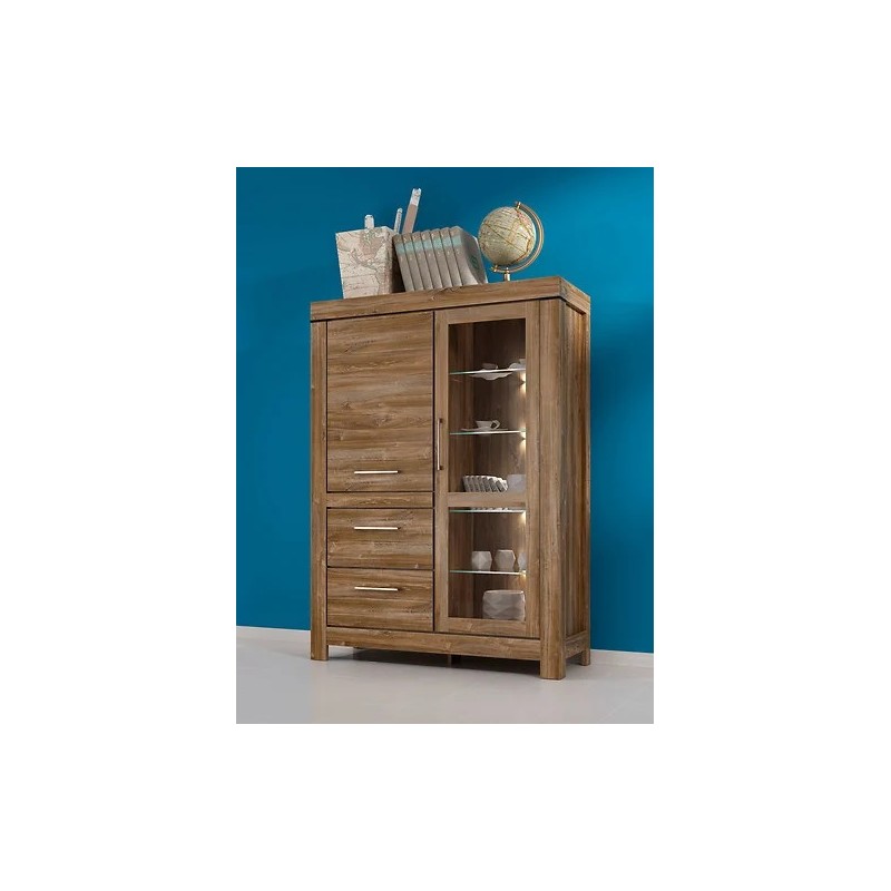 Witryna Gent 1W1D Black Red White