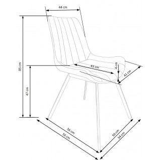 K279 krzesło popielaty / czarny (2p 4szt)