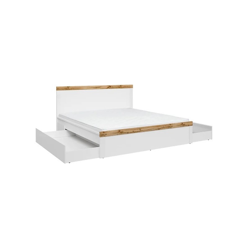 Łóżko Holten 180 Black Red White