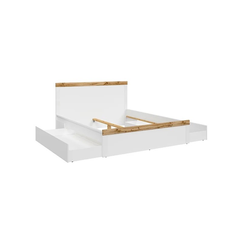 Łóżko Holten 160 Black Red White