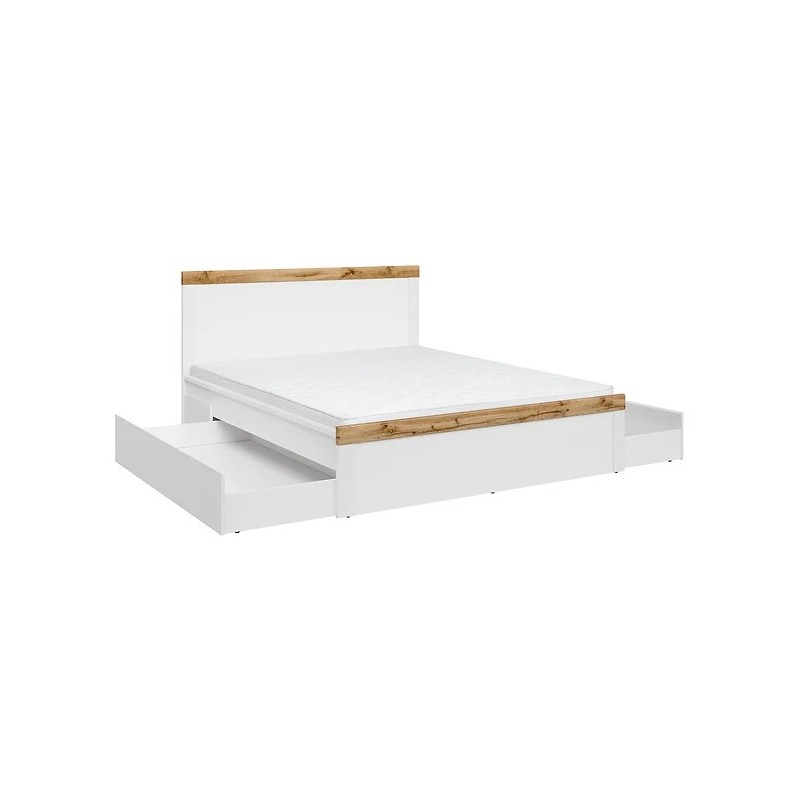 Łóżko Holten 160 Black Red White