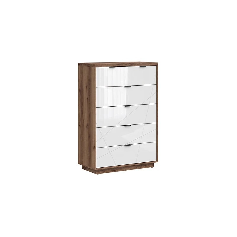 Komoda Forn Meble Black Red White dąb delano ciemny/czarny mat