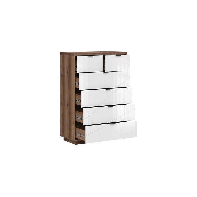 Komoda Forn Meble Black Red White dąb delano ciemny/czarny mat