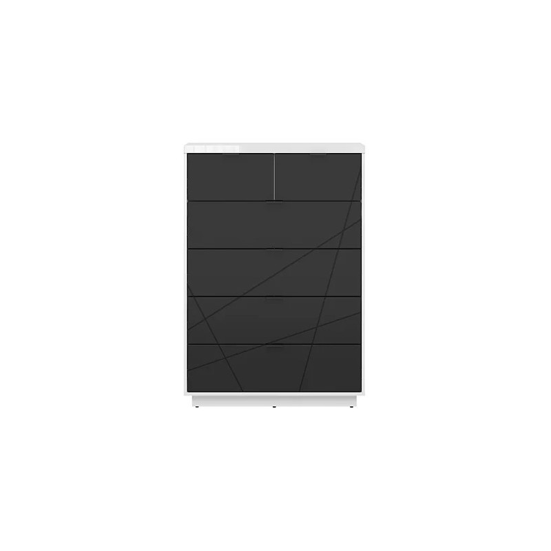 Komoda Forn Meble Black Red White dąb delano ciemny/czarny mat