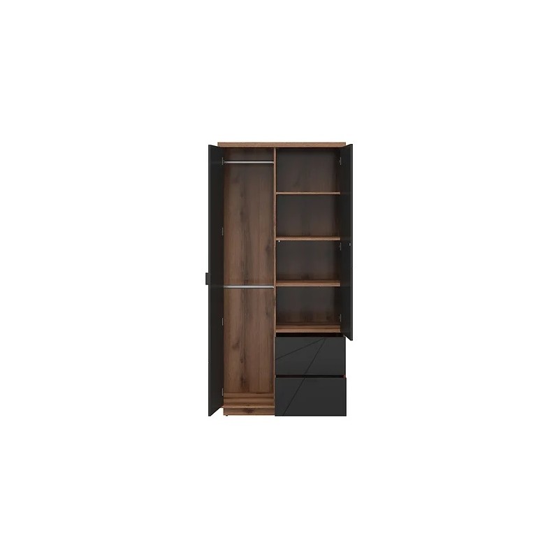 Szafa Forn Meble Black Red White dąb delano ciemny/czarny mat